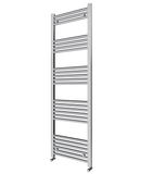 Pozo 500x1600 Flat Chrome Finish Heated Towel Rail - www.ultrabathroom.com