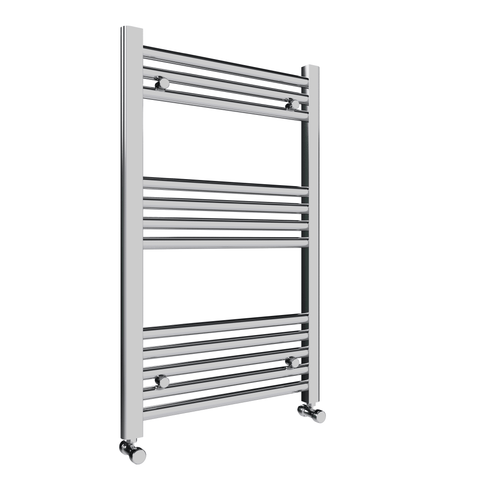 Pozo 500x800 Flat Chrome Finish Heated Towel Rail - www.ultrabathroom.com