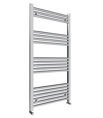 Pozo 600x1200 Flat Chrome Finish Heated Towel Rail - www.ultrabathroom.com