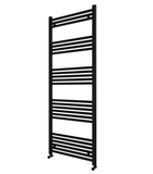 Pozo 600x1600 Flat Mat Black Finish Heated Towel Rail - www.ultrabathroom.com