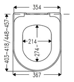 PREMIUM D SHAPE SOFT CLOSE TOILET SEAT, CLN01 - www.ultrabathroom.com