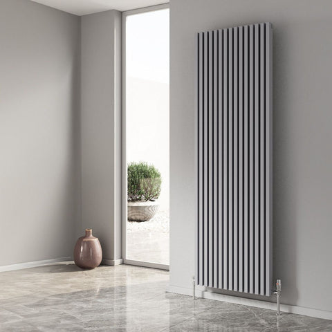 Reina Albano Aluminium Designer Radiator - Silver - www.ultrabathroom.com