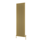 Reina Albano Vertical Aluminium Designer Radiator - Brass Effect - www.ultrabathroom.com