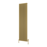 Reina Albano Vertical Aluminium Designer Radiator - Brass Effect - www.ultrabathroom.com