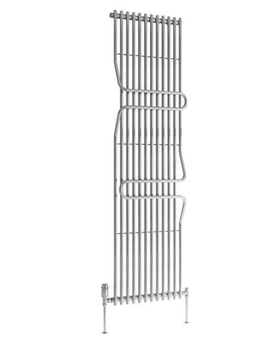 Reina Aletta Vertical Designer Steel Radiator In Chrome Finish - www.ultrabathroom.com