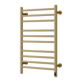 Reina Arnage Dry Electric Heated Towel Rail - Brushed Brass - www.ultrabathroom.com