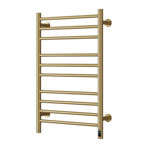 Reina Arnage Dry Electric Heated Towel Rail - Brushed Brass - www.ultrabathroom.com