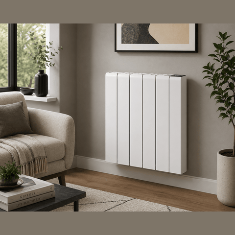Reina Aron Die Cast Electric Radiator - White - www.ultrabathroom.com