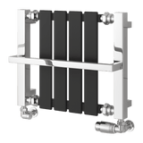 Reina Ashen Designer Towel Rail - Black - www.ultrabathroom.com