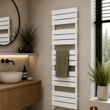 Reina Avola Designer Towel Rail - White - www.ultrabathroom.com