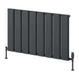 Reina Caldaro Horizontal Aluminium Designer Radiator - Anthracite - www.ultrabathroom.com