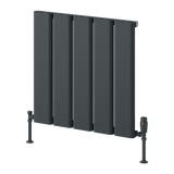 Reina Caldaro Horizontal Aluminium Designer Radiator - Anthracite - www.ultrabathroom.com