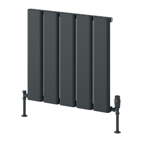 Reina Caldaro Horizontal Aluminium Designer Radiator - Anthracite - www.ultrabathroom.com