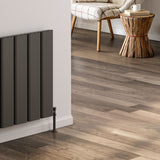 Reina Caldaro Horizontal Aluminium Designer Radiator - Anthracite - www.ultrabathroom.com