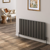 Reina Caldaro Horizontal Aluminium Designer Radiator - Anthracite - www.ultrabathroom.com