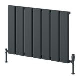 Reina Caldaro Horizontal Aluminium Designer Radiator - Anthracite - www.ultrabathroom.com
