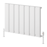 Reina Caldaro Horizontal Aluminium Designer Radiator - White - www.ultrabathroom.com