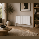 Reina Caldaro Horizontal Aluminium Designer Radiator - White - www.ultrabathroom.com