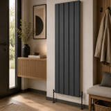 Reina Caldaro Vertical Aluminium Designer Radiator - Anthracite - www.ultrabathroom.com