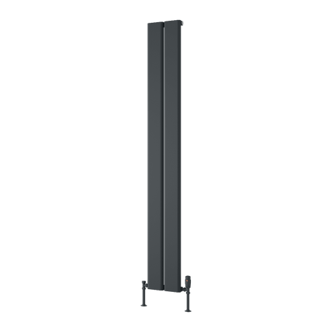 Reina Caldaro Vertical Aluminium Designer Radiator - Anthracite - www.ultrabathroom.com