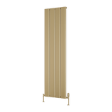 Reina Caldaro Vertical Aluminium Designer Radiator - Brass Effect - www.ultrabathroom.com