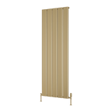 Reina Caldaro Vertical Aluminium Designer Radiator - Brass Effect - www.ultrabathroom.com