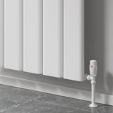 Reina Caldaro Vertical Aluminium Designer Radiator - White - www.ultrabathroom.com
