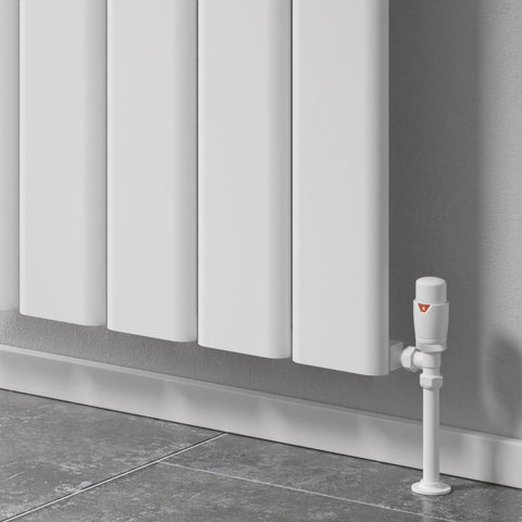Reina Caldaro Vertical Aluminium Designer Radiator - White - www.ultrabathroom.com