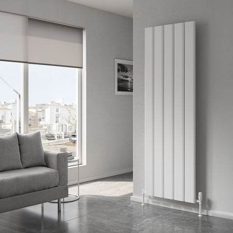 Reina Caldaro Vertical Aluminium Designer Radiator - White - www.ultrabathroom.com