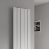 Reina Caldaro Vertical Aluminium Designer Radiator - White - www.ultrabathroom.com
