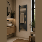 Reina Capo Electric Flat Heated Towel Rail - Anthracite - www.ultrabathroom.com
