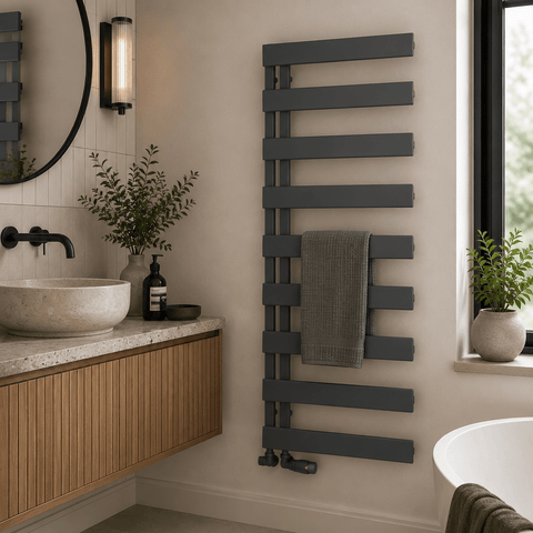 Reina Carpena Aluminium Designer Radiator - Anthracite - www.ultrabathroom.com