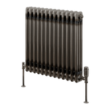 Reina Colona Horizontal 3 Column Radiator in Raw Steel Lacquer Finish - www.ultrabathroom.com