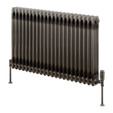 Reina Colona Horizontal 3 Column Radiator in Raw Steel Lacquer Finish - www.ultrabathroom.com