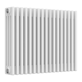 Reina Colona Horizontal 4 Column Radiators In White Finish - www.ultrabathroom.com