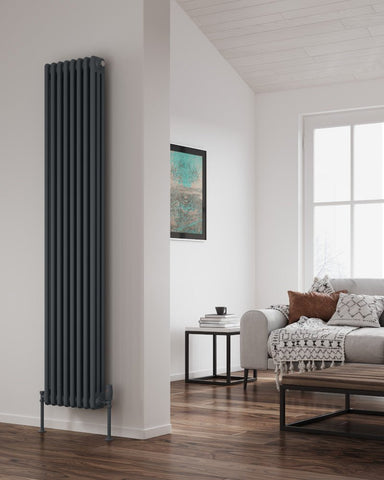 Reina Colona Vertical Column Radiator In Anthracite Finish - www.ultrabathroom.com
