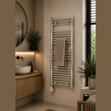 Reina Diva Electric Flat Heated Towel Rail - Chrome - www.ultrabathroom.com