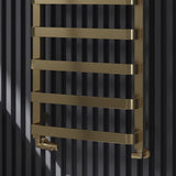 Reina Flora Designer Towel Rail - Brushed Brass