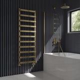 Reina Flora Designer Towel Rail - Brushed Brass