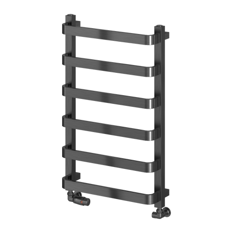 Reina Flora Designer Towel Rail - Gun Metal