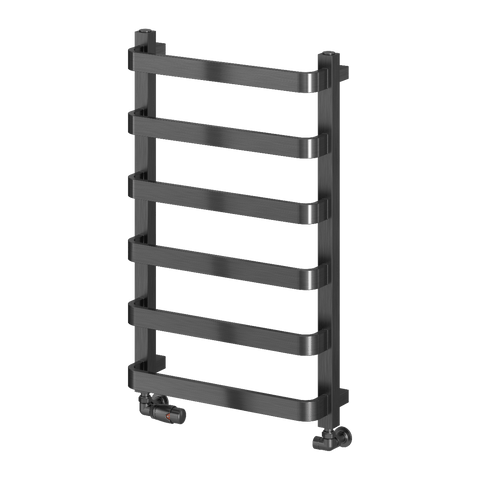 Reina Flora Designer Towel Rail - Gun Metal - www.ultrabathroom.com