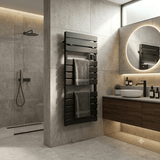 Reina Gia Dry Electric Heated Towel Rail - Black - www.ultrabathroom.com