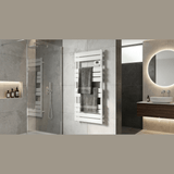 Reina Gia Dry Electric Heated Towel Rail - White - www.ultrabathroom.com