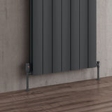 Reina Gio Double Vertical Aluminium Designer Radiator - Anthracite