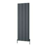 Reina Gio Double Vertical Aluminium Designer Radiator - Anthracite - www.ultrabathroom.com