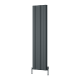 Reina Gio Double Vertical Aluminium Designer Radiator - Anthracite - www.ultrabathroom.com