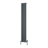 Reina Gio Single Vertical Aluminium Designer Radiator - Anthracite - www.ultrabathroom.com