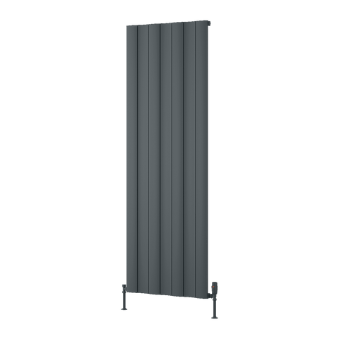Reina Gio Single Vertical Aluminium Designer Radiator - Anthracite - www.ultrabathroom.com
