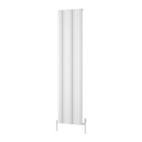 Reina Gio Single Vertical Aluminium Designer Radiator - White - www.ultrabathroom.com