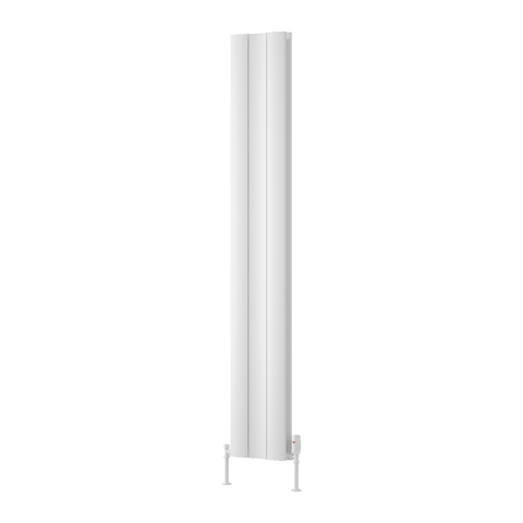 Reina Gio Double Vertical Aluminium Designer Radiator - White